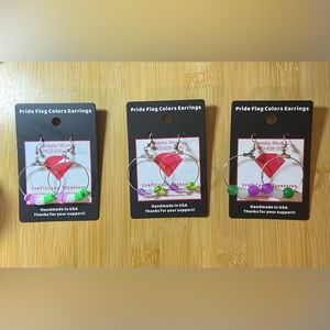 Genderqueer Flag Colors Hoop Earrings